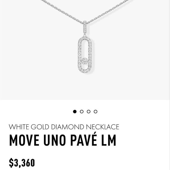 Messika Move Uno Pave Necklace - Picture 2 of 3
